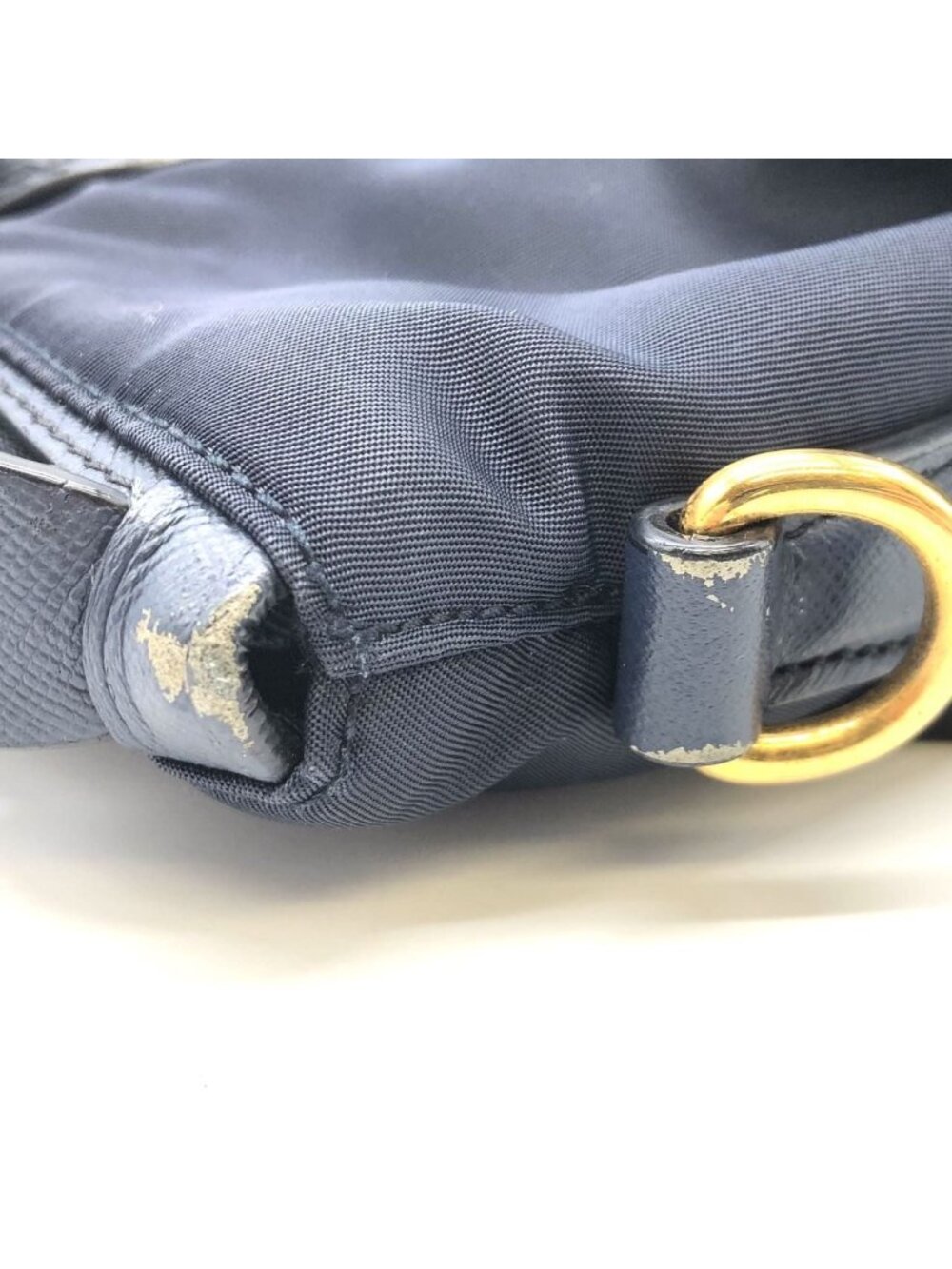 Prada Tote Saffiano Nylon Leather Navy - Picture 6 of 10